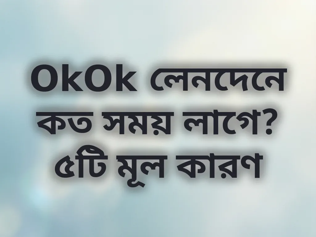 OkOk লেনদেন সময়